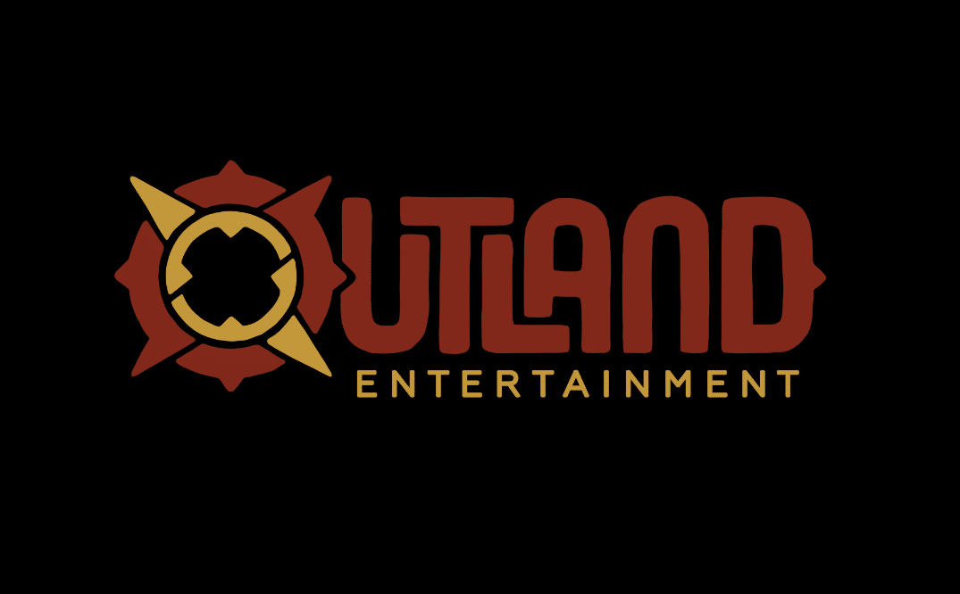 Outland Entertainment logo on black background for blog